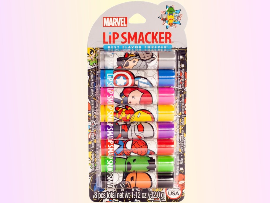 marvel lip smacker 8 piece pack