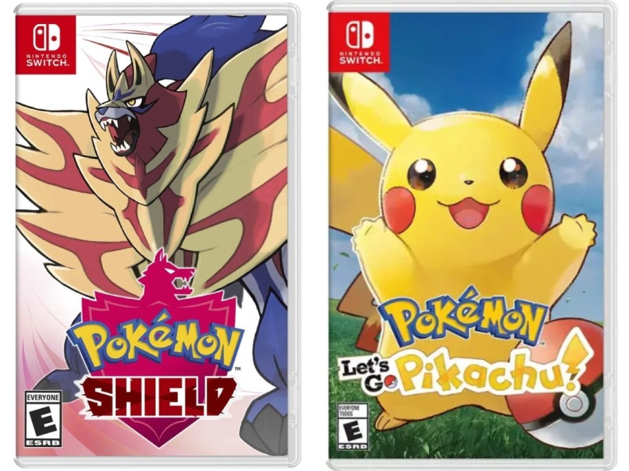 Nintendo Switch Game box covers - Pokemon Shield and Pokémon, Let's go Pikachu