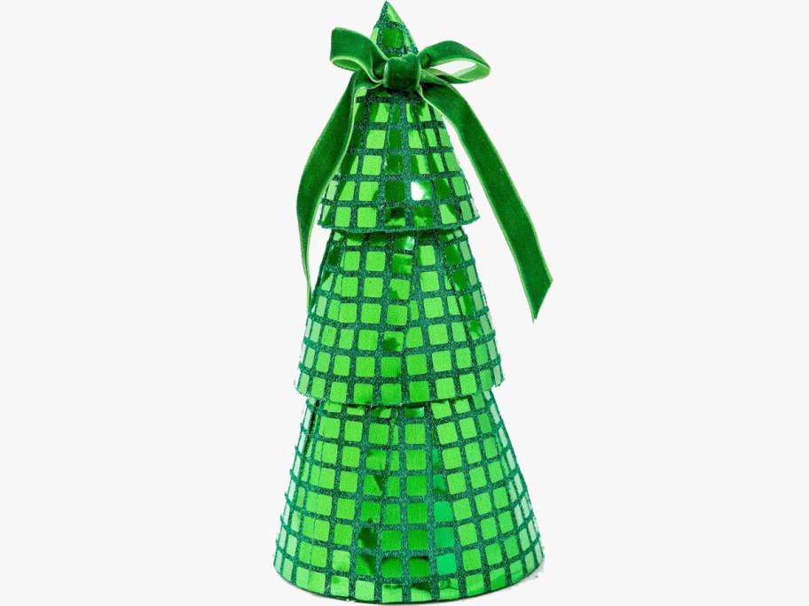 green disco tree decor