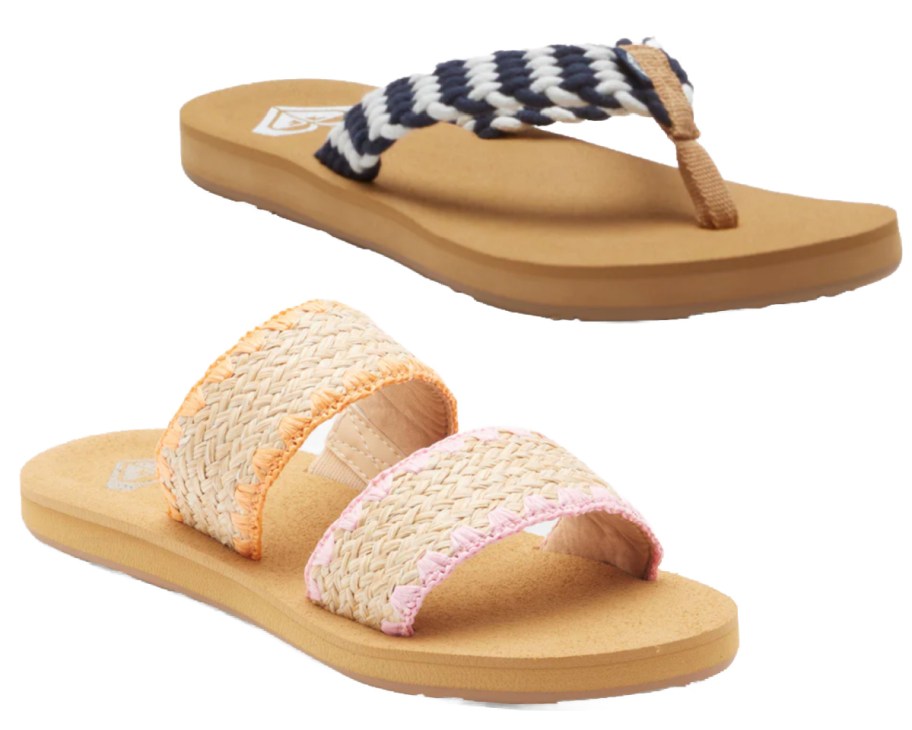 two pairs of flip flops