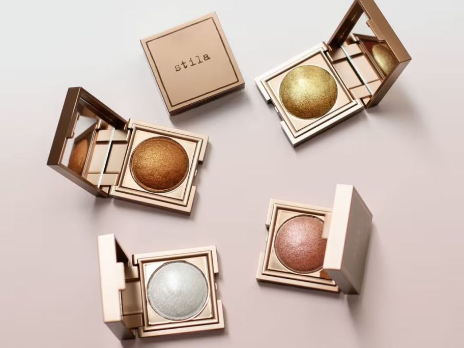 stila makeup spread out on table