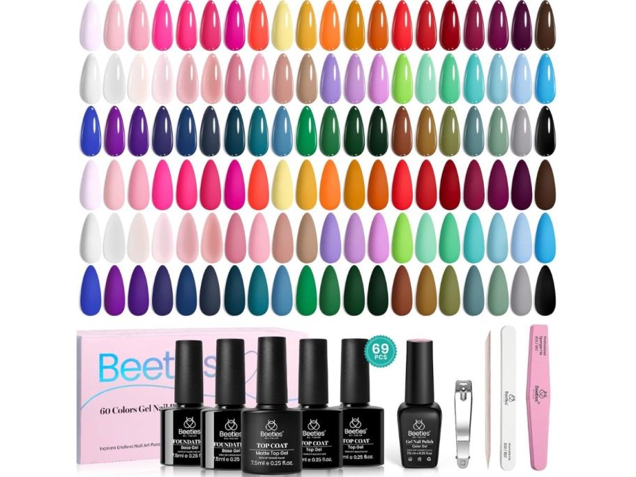 stock image of Beetles Gel Nail Polish 70 Piece Gel Nail Polish Set