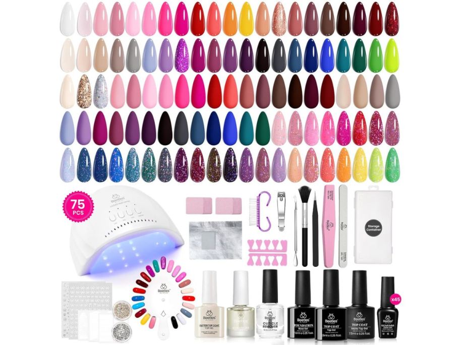 stock image of Beetles Gel Nail Polish Chic Outfits Collection 190 Piece Set