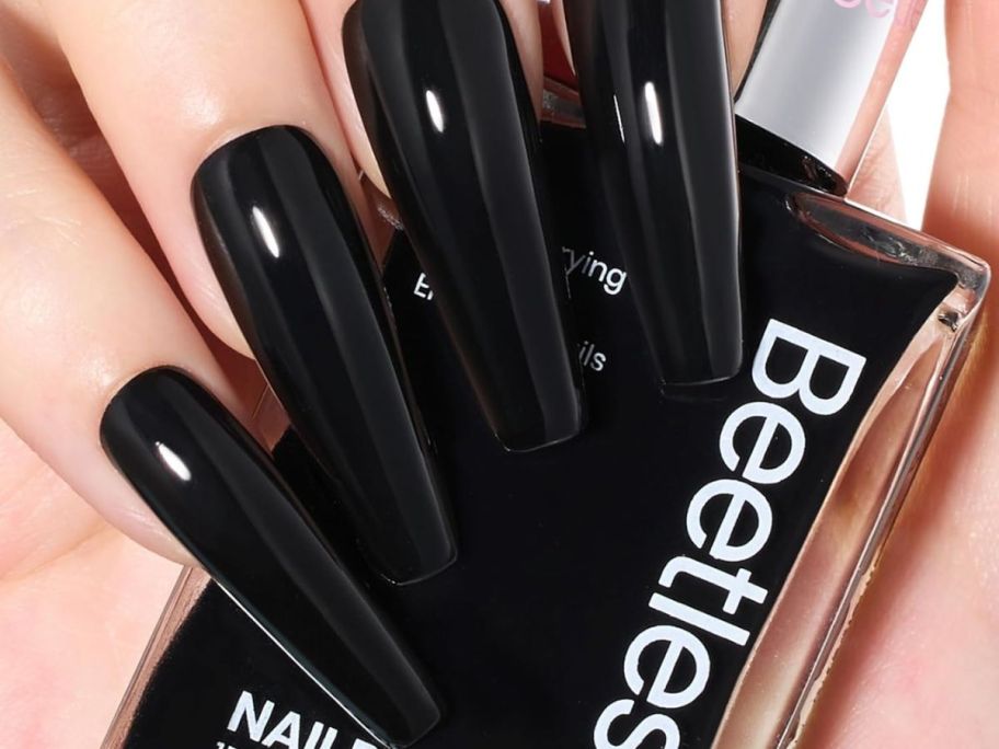 stock image of Beetles Gel Nail Polish in black