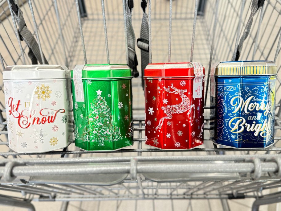 sugar cookie tins in shopping cart 