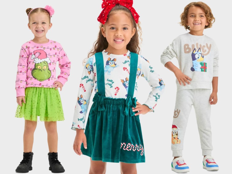 $10 Off $40 Target Kids Character Clothing | ADORABLE Bluey & Grinch Styles!