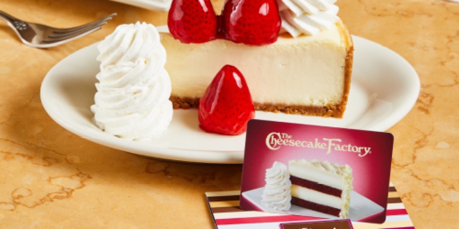 FREE $10 Cheesecake Factory Bonus Card w/ $50 Gift Card Purchase