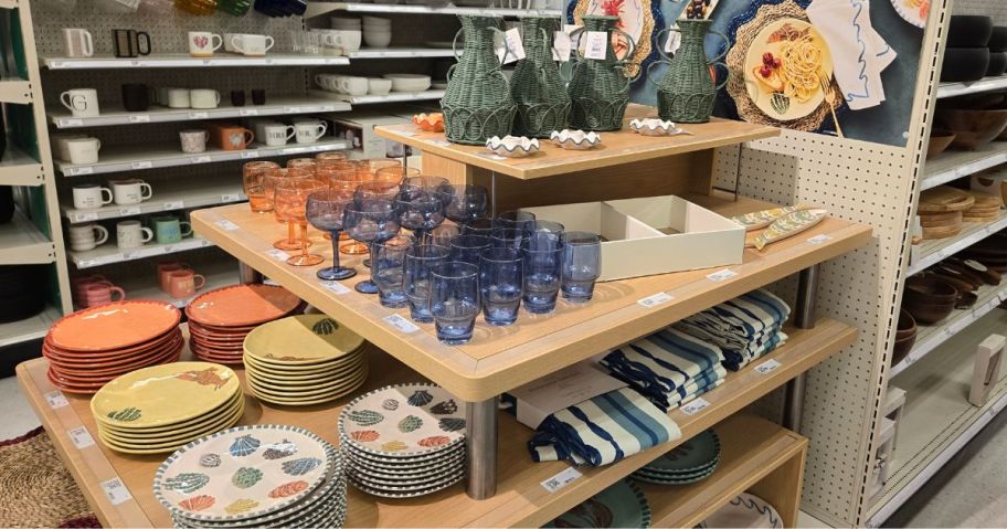 threshold dinnerware on display in store