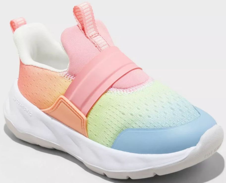 multi colored toddler slip on sneaker