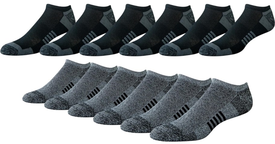 Amazon Essentials Men's Cushioned No-Show Socks 10-Pack