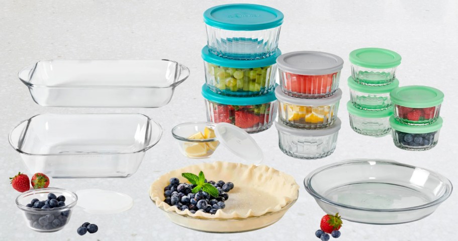 Anchor Hocking 30-Piece Glass Storage & Baking Set Only $20 Shipped for Walmart+ Members