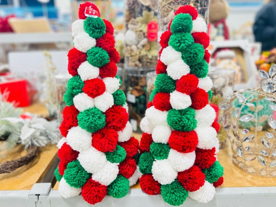 Two Elf on the Shelf Pom Pom Trees