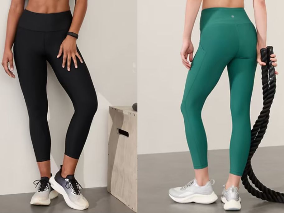 Images of women wearing Athleta Interval Stash Leggings