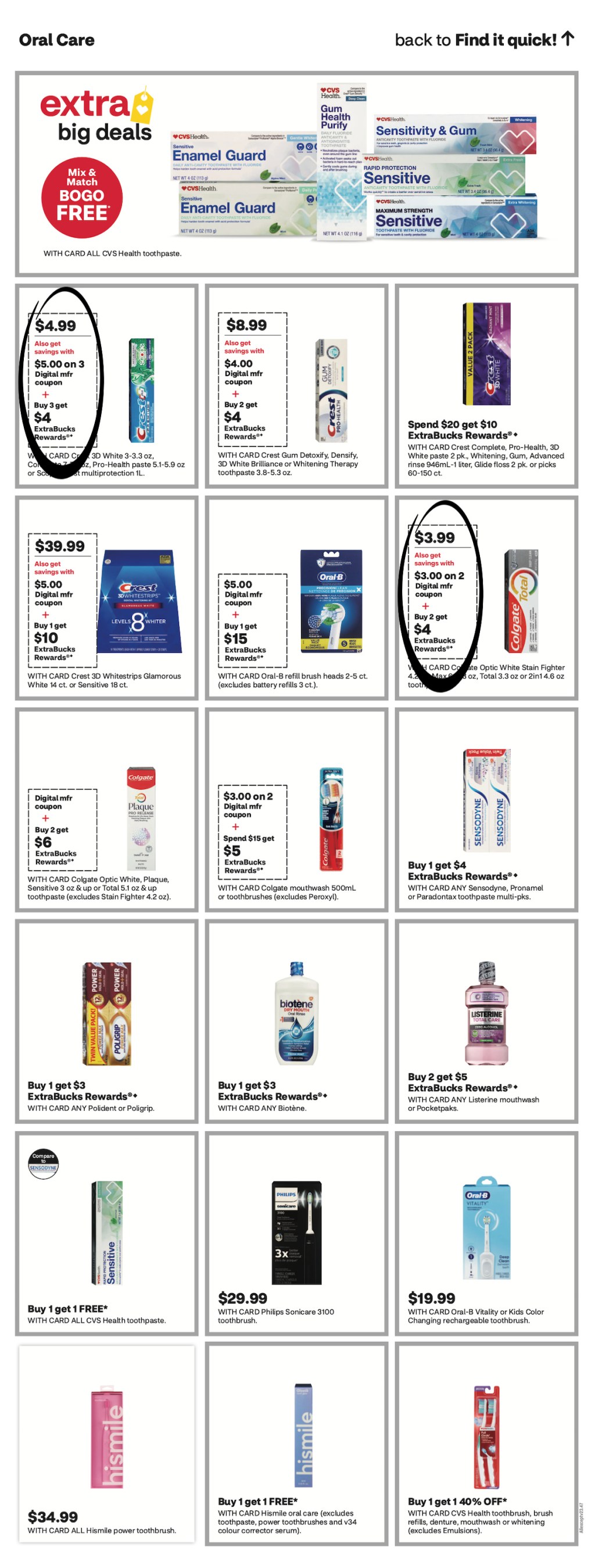 page from CVS ad