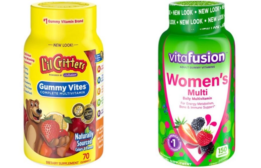 Stock images of L'il Critter Vitamins and VitaFusion Gummies