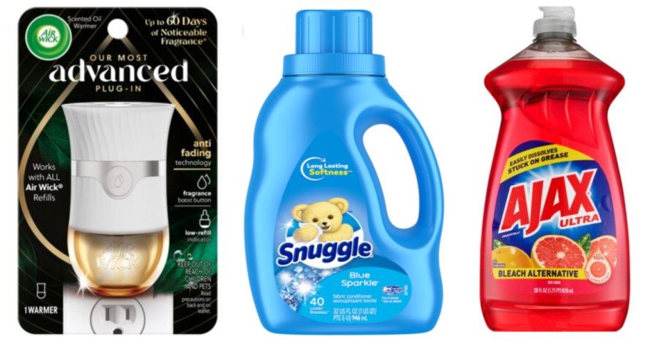 plug-in warmer, fabric softener and dish soap