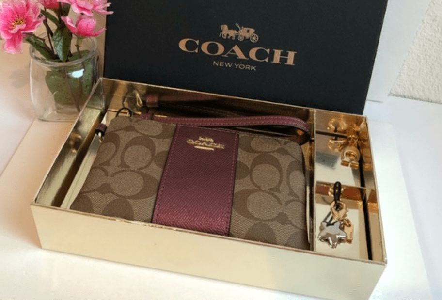 Coach boxed wristlet