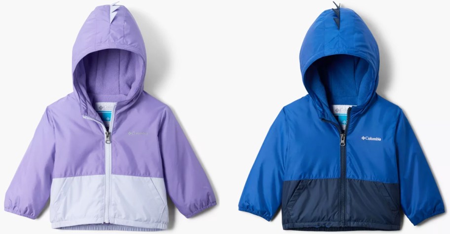 purple and blue baby jackets