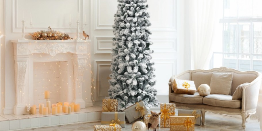 Flocked Pencil Tree 7.5′ Just $49.99 Shipped on Walmart.online (Reg. $119)