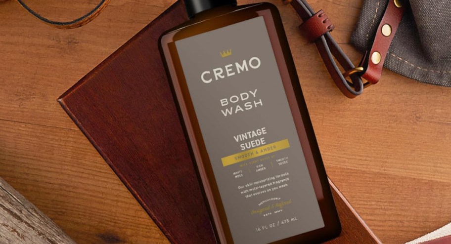 Cremo body wash displayed on the table