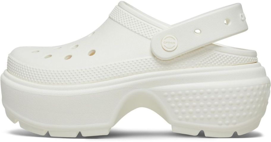 A Crocs Stomp Clog in white