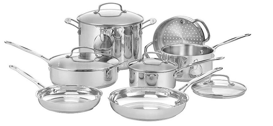 Cuisinart Chef's Classic 11-pc. Stainless Steel Cookware Set and Oneida River 72-pc. Flatware Set