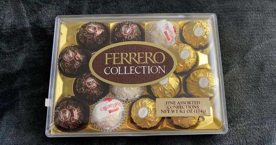 Ferrero Rocher Chocolate 16-Count Gift Box on table