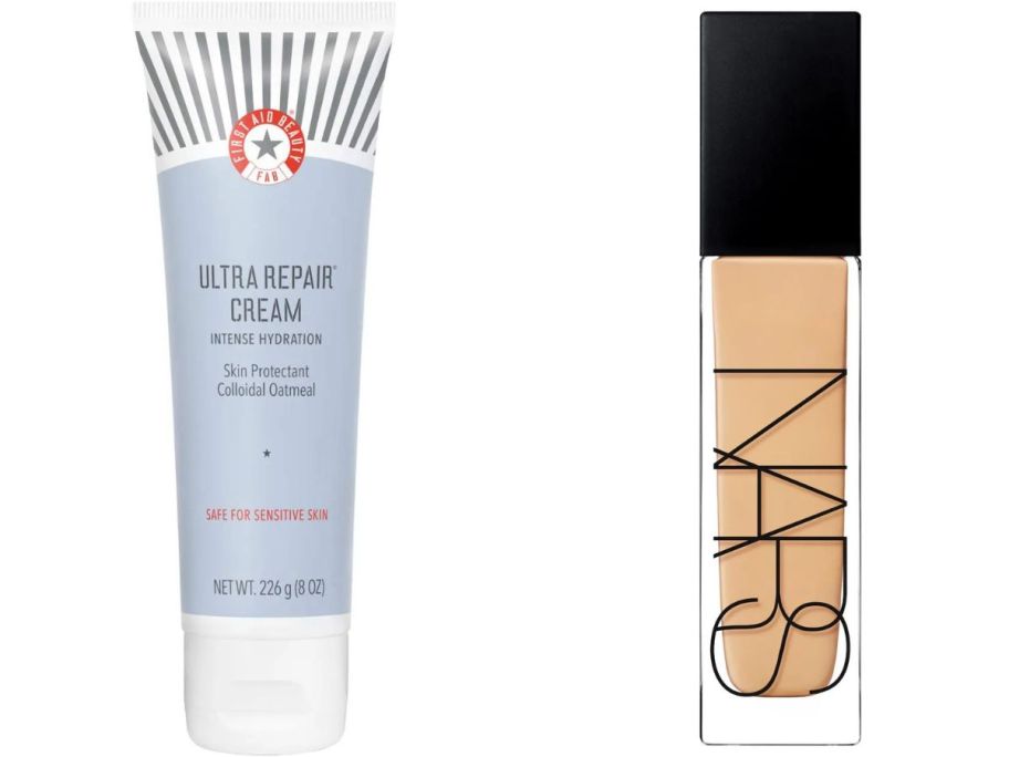 First Aid Beauty Intense Cream and Nars Foundation