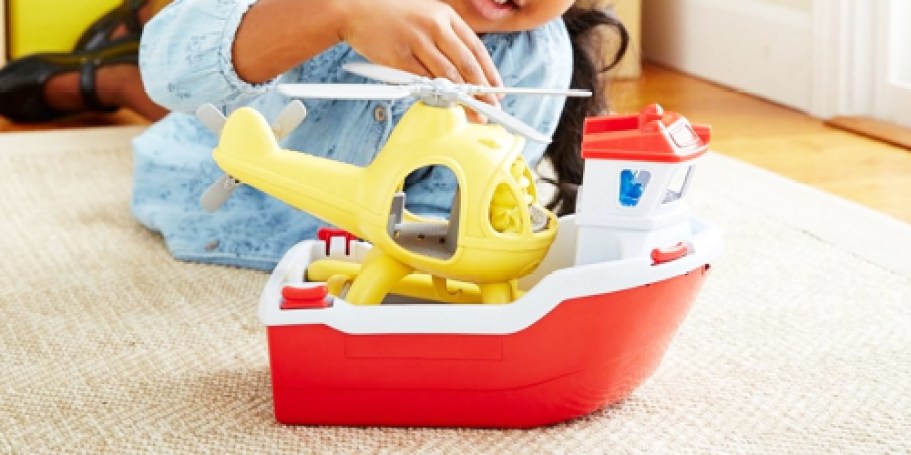 Up to 70% Off Green Toys on Amazon | Rescue Boat & Helicopter Set Only $10!