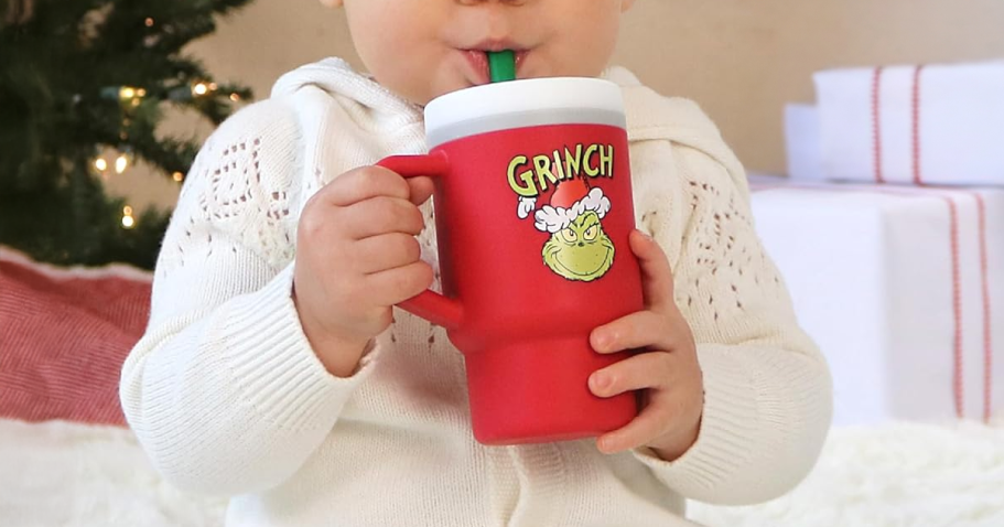 Pre-Order Infantino My First Toddler Grinch Tumbler Only $9.99!