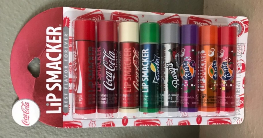 a package of Lip Smacker Coca-Cola Flavored Balms