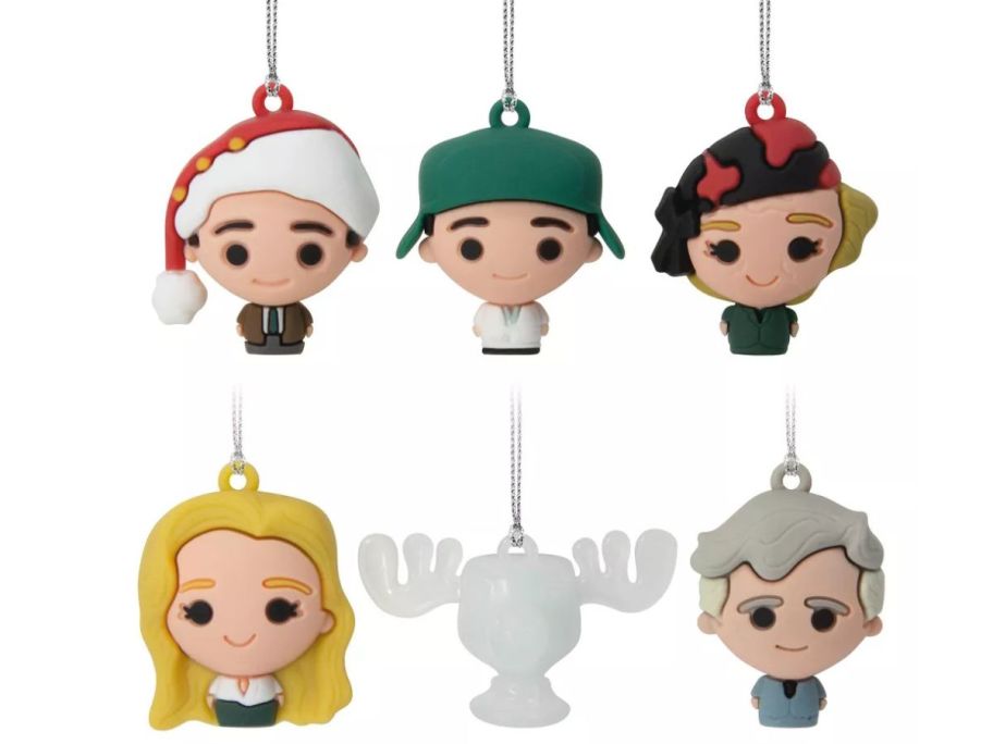 Hallmark 6-Piece National Lampoon's Christmas Vacation Mini Christmas Tree Ornament Set stock image