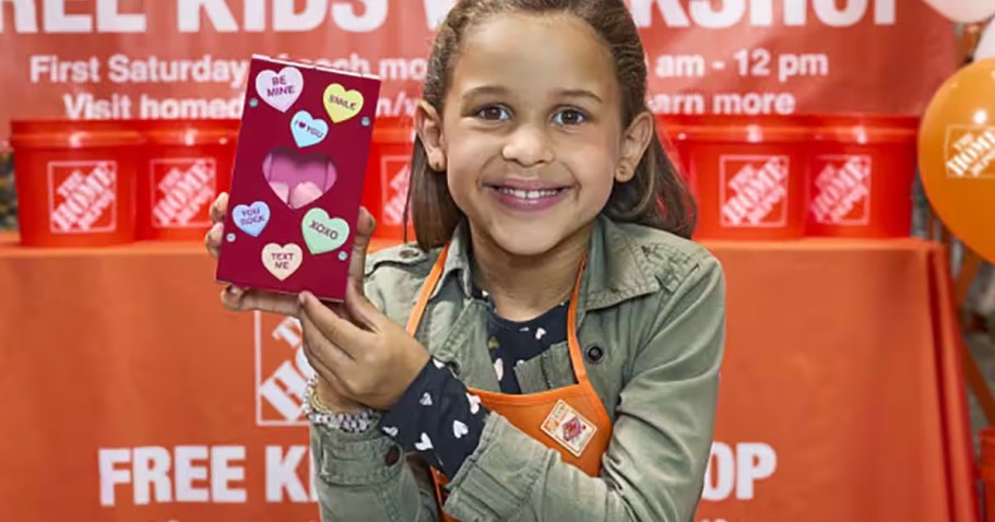 FREE Home Depot Kids Workshop on February 1st – Register to Make a Valentine’s Candy Box!