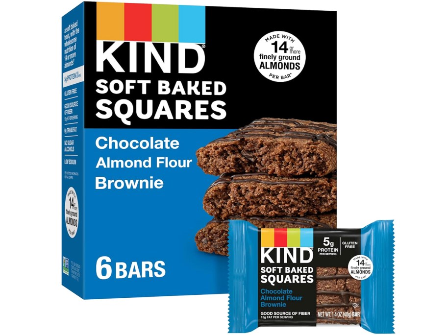 blue box of KIND Soft Baked Squares