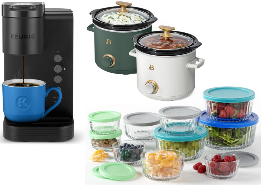 Keurig Coffeemaker, Beautiful Slow Cookers, Meal Prepping Containers