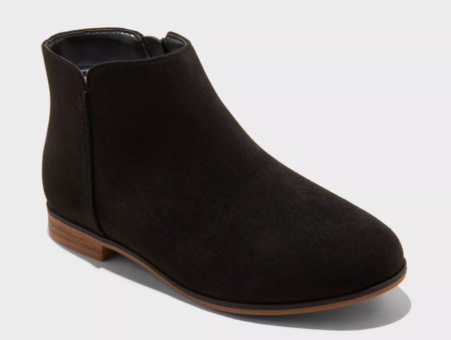 stock photo of black suede boot