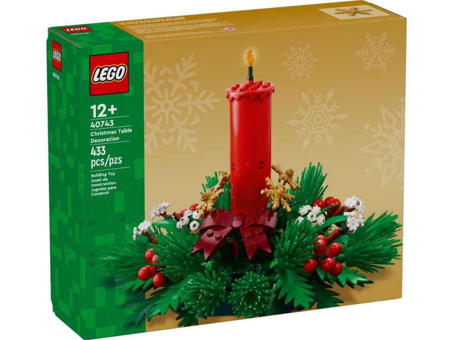 LEGO Christmas Table Decoration box stock image