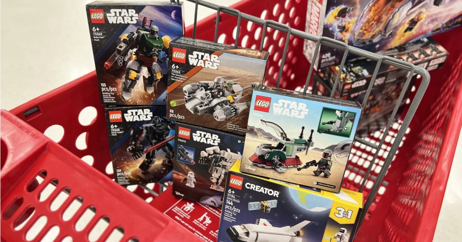 LEGO Star Wars sets in red Target shopping cart