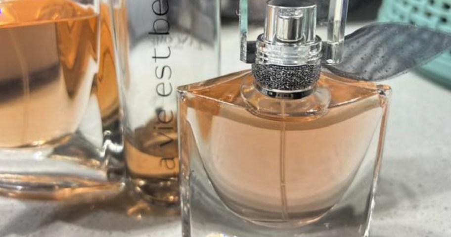 bottle of La vie est belle Eau de Parfum on counter