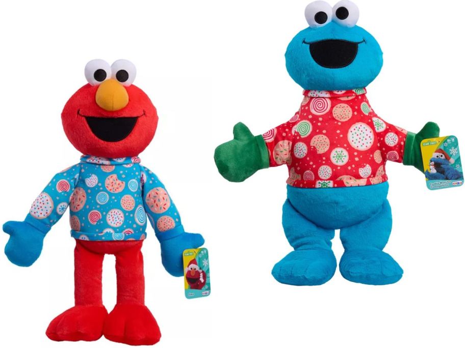 Stock images of Elmo and Cookie Monster Plush