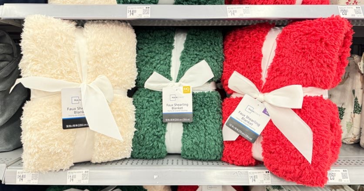 Huge Mainstays Faux Shearling Blanket Just $14.88 on Walmart.online