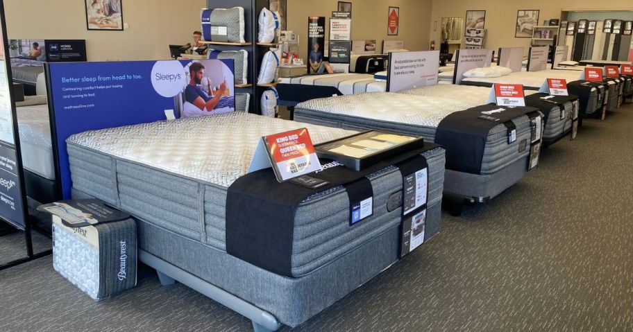 Mattres Firm mattresses on display at the store