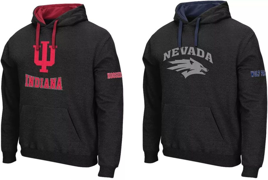 Stock images of two NCAA basketball hoodies