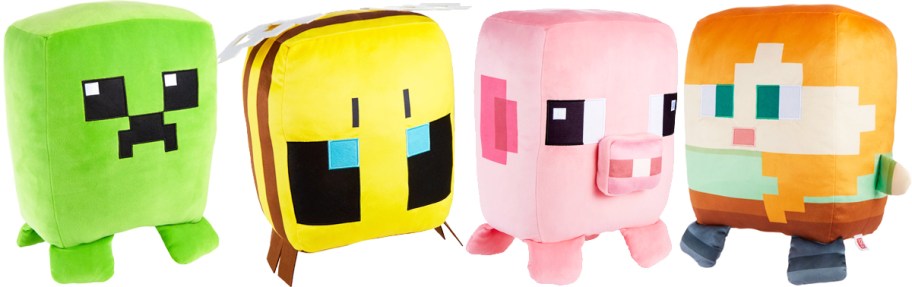 4 minecraft plush toys