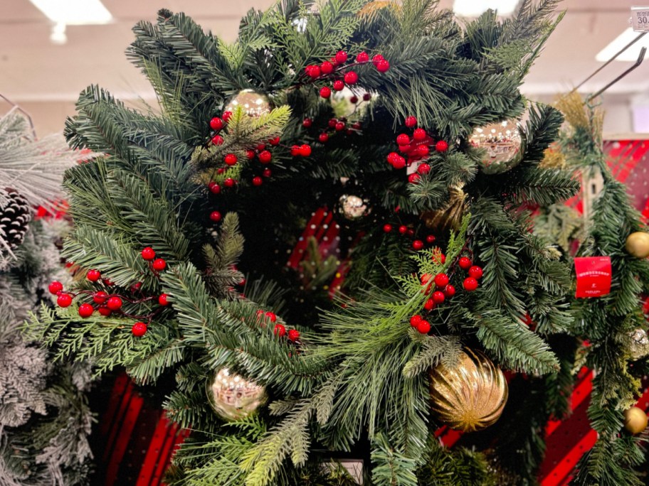 Mixed Greenery Artificial Christmas Wreath