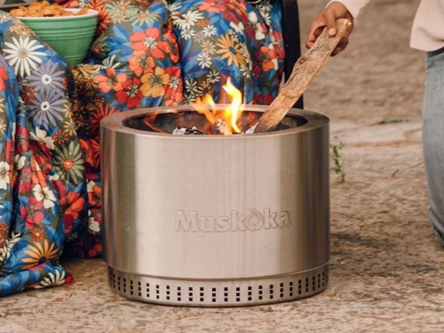 Muskoka 19.5 Stainless Steel Smokeless Wood Burning Fire Pit