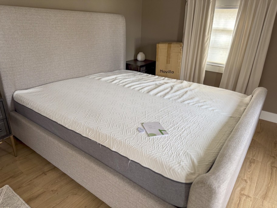 An assembled king size Novilla bliss matress