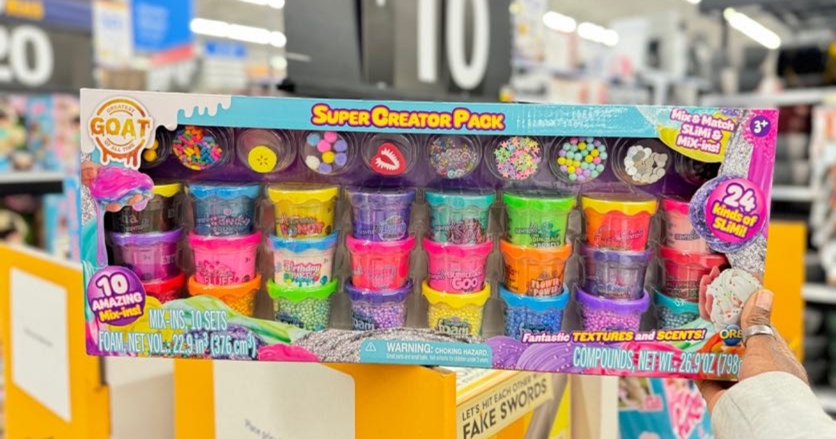 Orb GOAT Super Creator Pack Just $10 on Walmart.online (Reg. $30) | Includes 24 Slimes & Mix-Ins