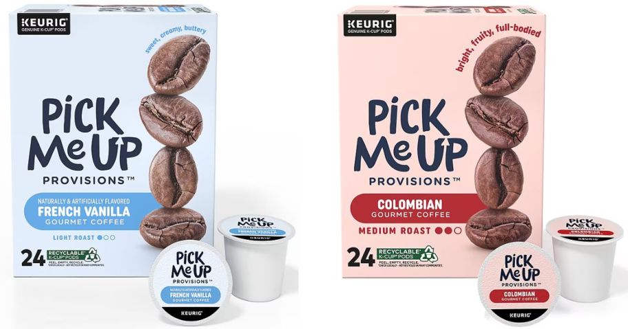 Pick Me Up Provisions k-cup coffee box stock images