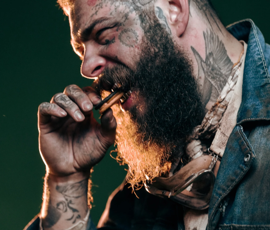 Post Malone eating an OREO